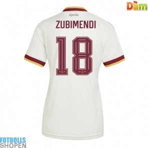 Billiga Spanien Martin Zubimendi #18 Bortatröja Dam VM 2026 Kortärmad